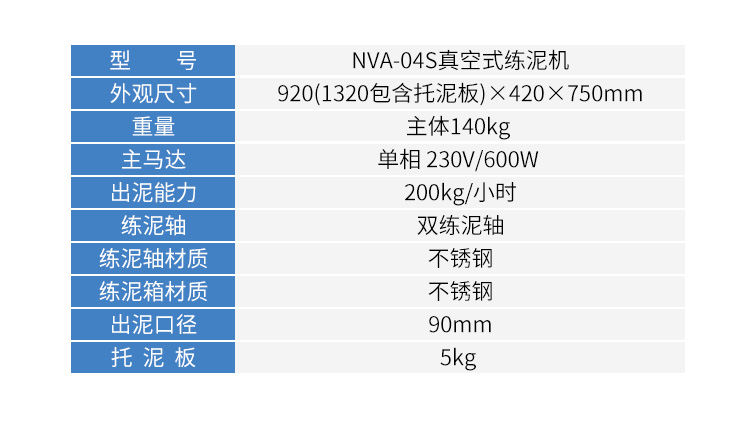 NVA-04S真空式練泥機(jī)(圖7)